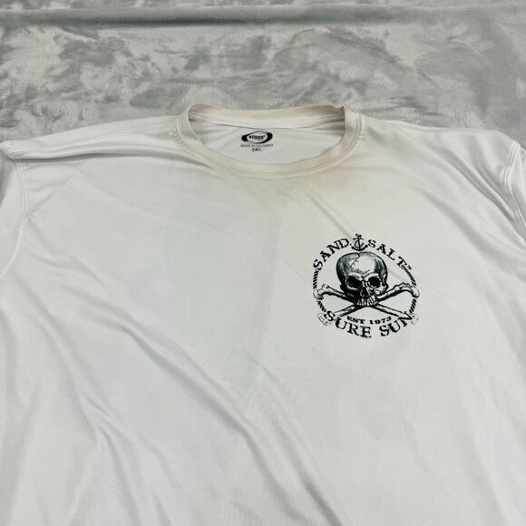 Vapor Shirt Men 3XL White Athleisure Sand Salt Sure Sun Workout Gym Beach Pirate - Picture 5 of 11